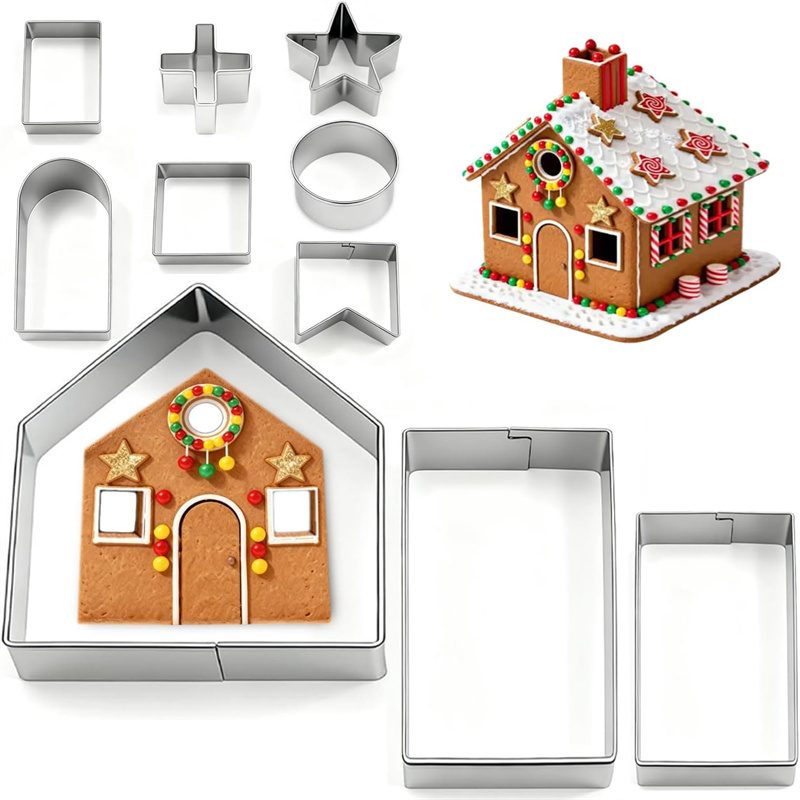 Cookies Pack - 3D Christmas Gingerbread House Cookie Cutters