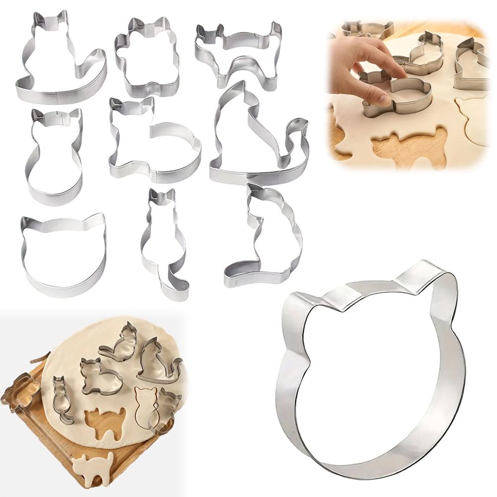 9Pcs Cat Cookie Cutters Set As - Cookies Pack 评论和价格