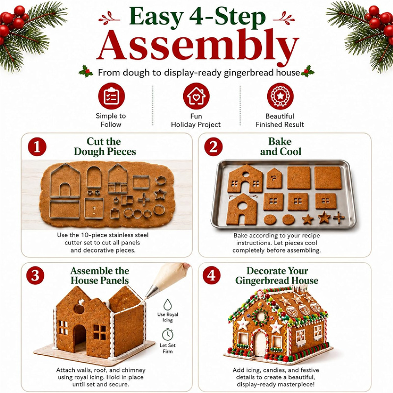 3D Christmas Gingerbread House - Cookies Pack 评论和价格